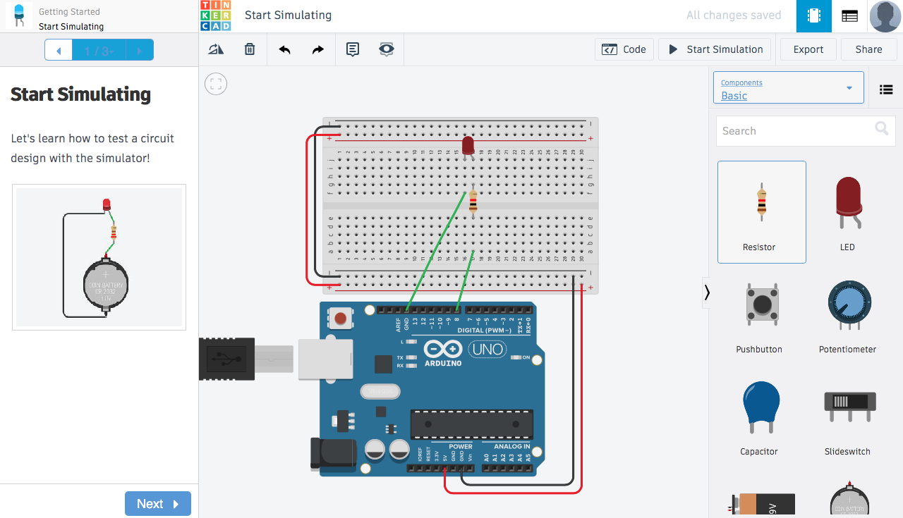 tinkercad arduino simulator online